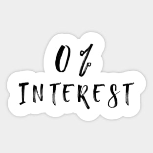 Zero interest Sticker